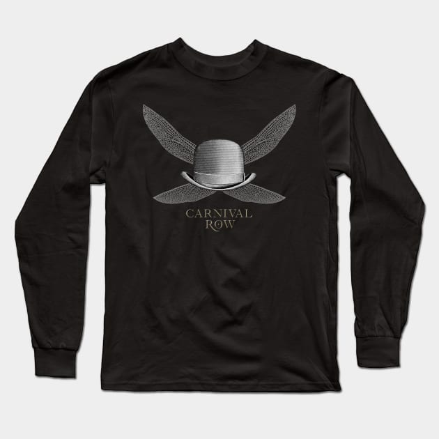 Carnival Row Winged Bowler Long Sleeve T-Shirt by Bevatron